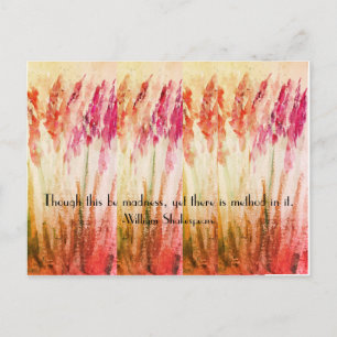 Shakespeare Madness Zitat Postkarte