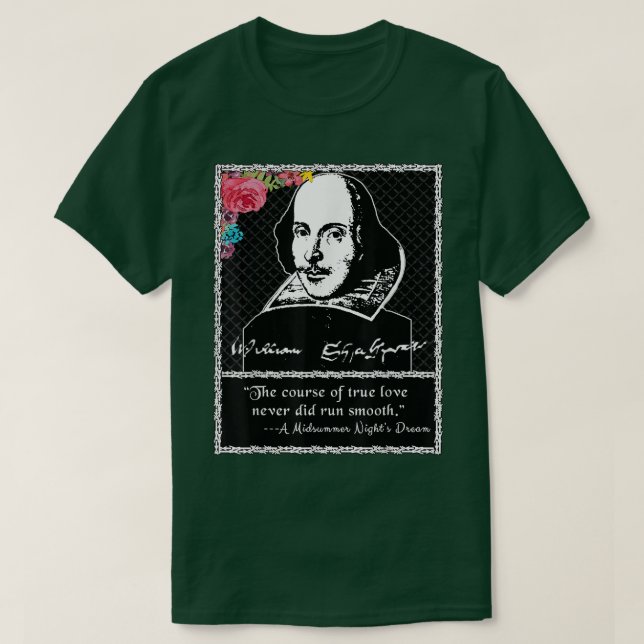 Shakespeare Midsommer Nights - Zitat T-Shirt (Design vorne)