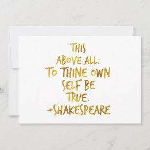 Shakespeare Motivierend Zitat Gold Imitate Fossil