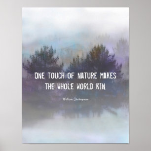 Shakespeare-Naturzitat Berglandschaftskunst Poster