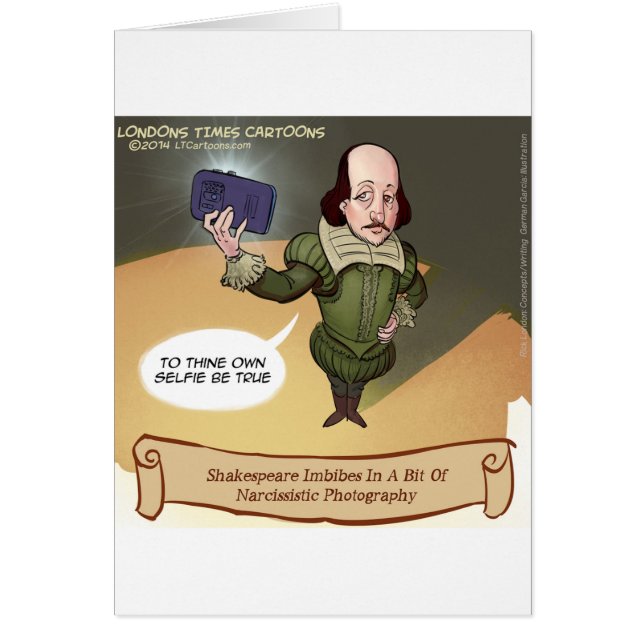 Shakespeare nimmt Selfie Funny (Vorne)