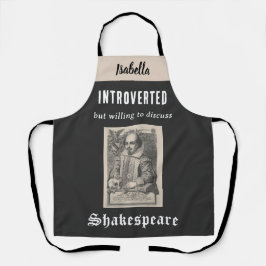 Shakespeare Picture Funny Personalisiert Introvert Schürze