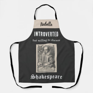 Shakespeare Picture Funny Personalisiert Introvert Schürze