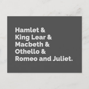 Shakespeare Plays I Postkarte
