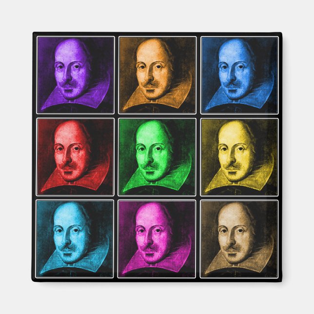 Shakespeare Pop Art Magnet (Vorne)