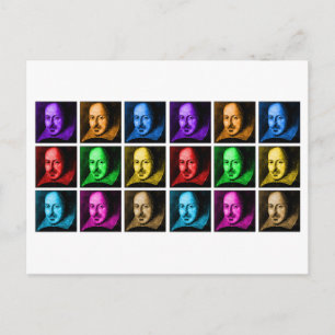 Shakespeare Pop Art Postkarte