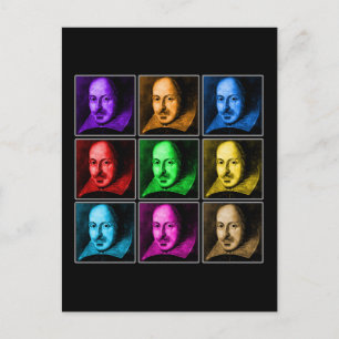 Shakespeare Pop Art Postkarte