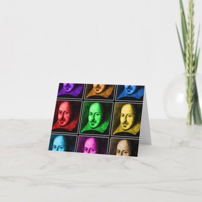 Shakespeare-Pop-Kunst Karte (Vorderseite)
