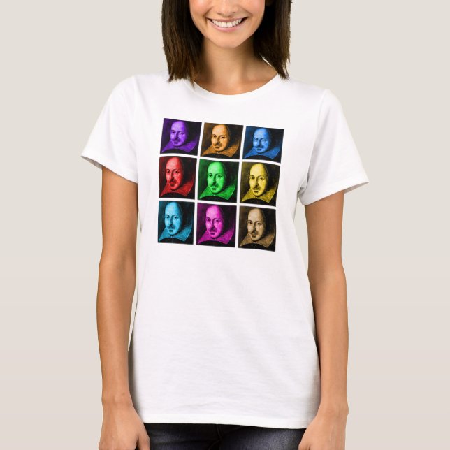 Shakespeare-Pop-Kunst T-Shirt (Vorderseite)