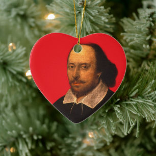 Shakespeare-Portrait Keramik Ornament