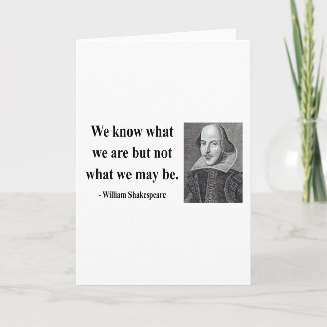 Shakespeare Quote 3b Karte (Vorderseite)