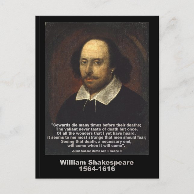 Shakespeare Quote ~ Julius Caesar Postkarte (Vorderseite)