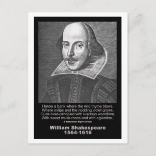 Shakespeare Quote - Sommernachtstraum Postkarte