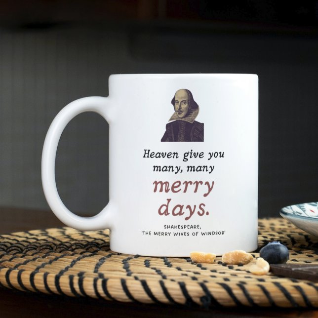Shakespeare Quote Spaß an der dunklen Akademie glü Kaffeetasse (Von Creator hochgeladen)