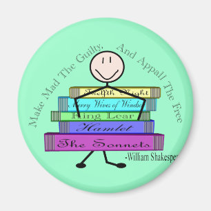 Shakespeare Quote Stick People Design Magnet