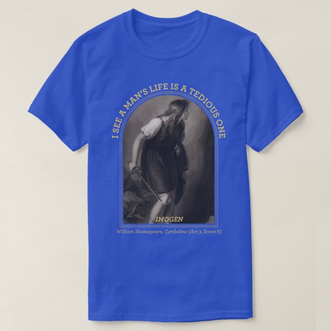 Shakespeare Renaissance Dichter Bücherei Englisch  T-Shirt (Design vorne)