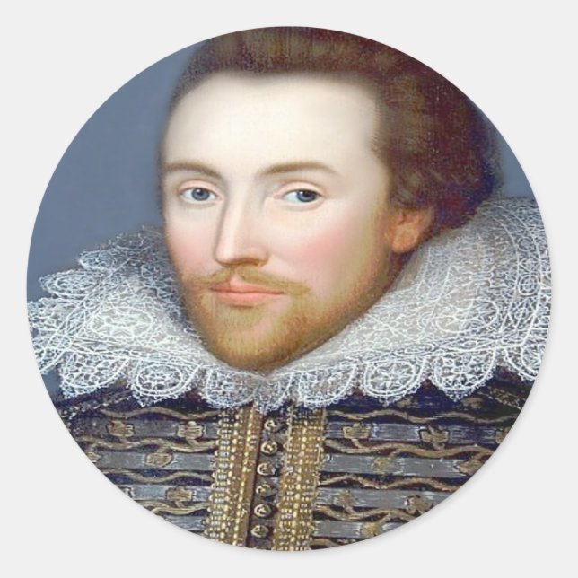Shakespeare Runder Aufkleber (Vorderseite)