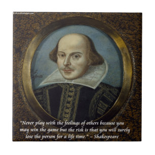 Shakespeare & Sein Berühmtes Zitat über Gefühle Fliese