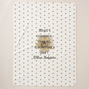 Shakespeare Sommer Zitat Dekoration für Zuhause Sherpadecke