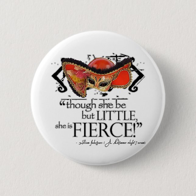 Shakespeare-Sommernachtstraum-heftiges Zitat Button (Vorderseite)
