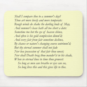Shakespeare-Sonett # 18 Mousepad