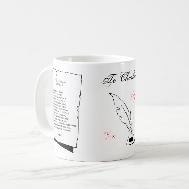 Shakespeare Sonnet 105 Kaffeetasse (Vorderseite Links)