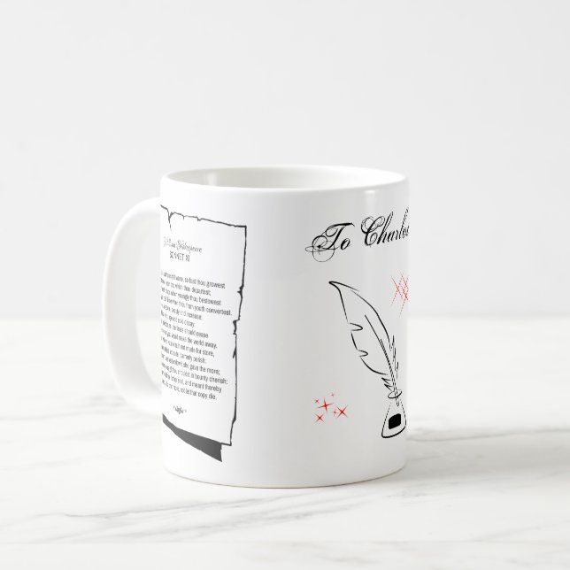 Shakespeare Sonnet 11 Kaffeetasse (Vorderseite Links)