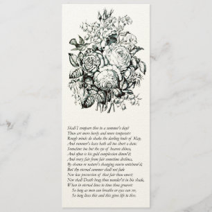 Shakespeare Sonnet # 18 Einladung