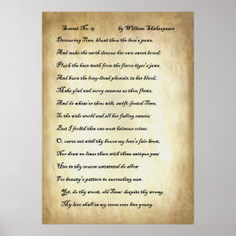 Shakespeare Sonnet 19 Poster