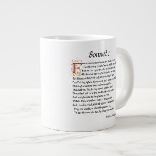 Shakespeare Sonnet 1 Jumbo-Tasse