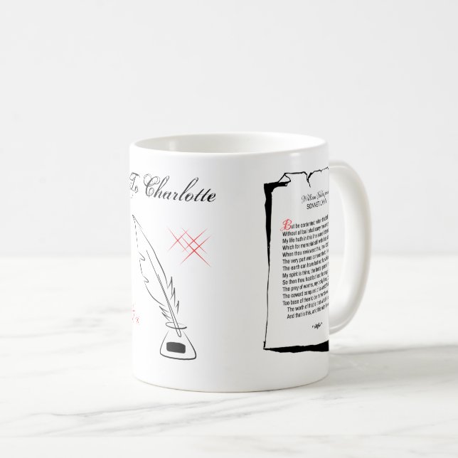Shakespeare Sonnet 74 Kaffeetasse (VorderseiteRechts)