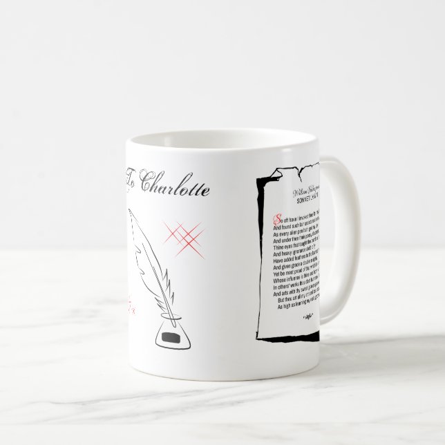 Shakespeare Sonnet 78 Kaffeetasse (VorderseiteRechts)