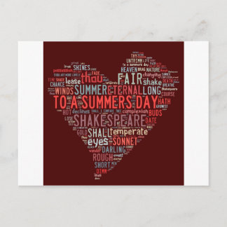Shakespeare Sonnet Postkarte