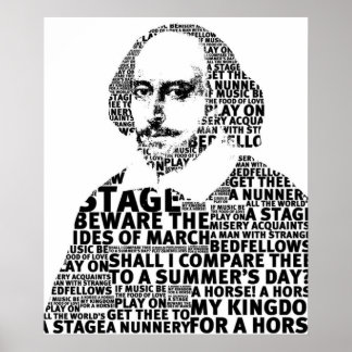 Shakespeare Textentwurf Poster