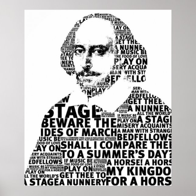 Shakespeare Textentwurf Poster (Vorne)