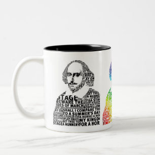 Shakespeare Textentwurf Zweifarbige Tasse