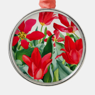 Shakespeare-Tulpen Silbernes Ornament