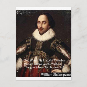 Shakespeare "Worte im Himmel" Weisheitszitate Gesc Postkarte