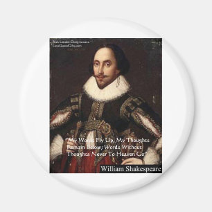 Shakespeare "Worte im Himmel" Zitate von Weisheit Magnet
