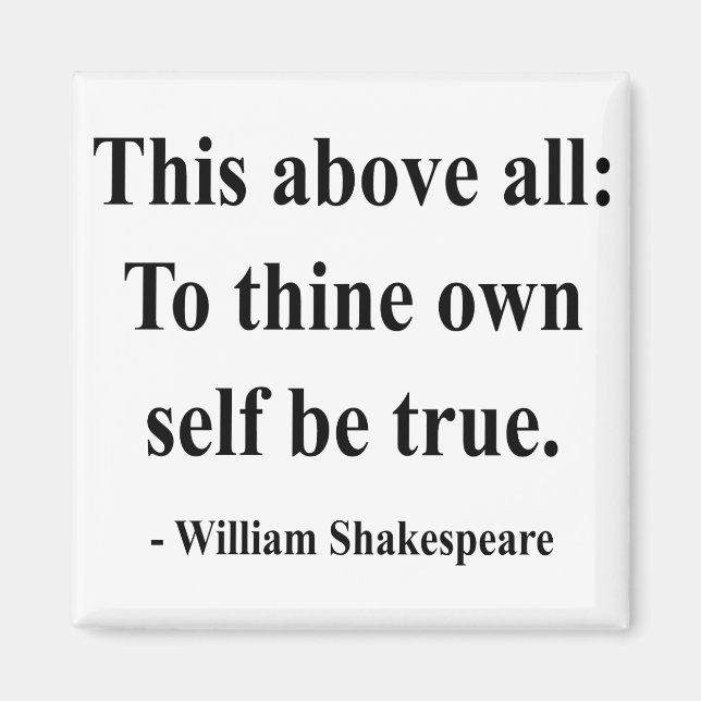 Shakespeare Zitat 8a Magnet (Vorne)