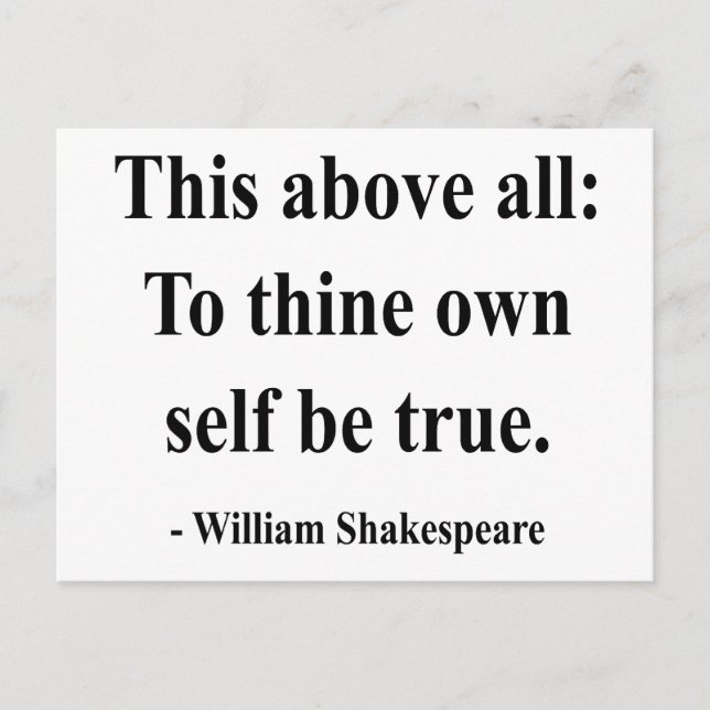 Shakespeare Zitat 8a Postkarte (Vorderseite)