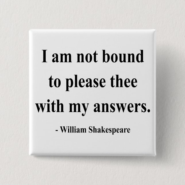 Shakespeare-Zitat 9a Button (Vorderseite)