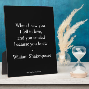 Shakespeare-Zitat - Ich verliebte mich Fotoplatte