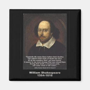 Shakespeare-Zitat ~ Julius Cäsar Magnet