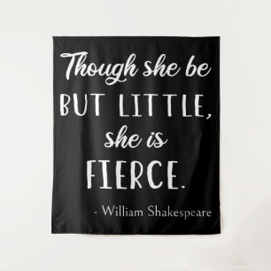 Shakespeare-Zitat - Klein, aber feurig II Wandteppich