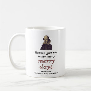 Shakespeare Zitat Merry Days Happy Birthday Kaffeetasse