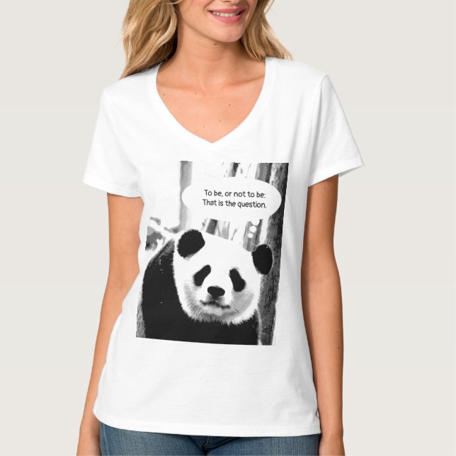Shakespeare Zitat Panda Bear Women's V-Neck T-Shirt (Vorderseite)