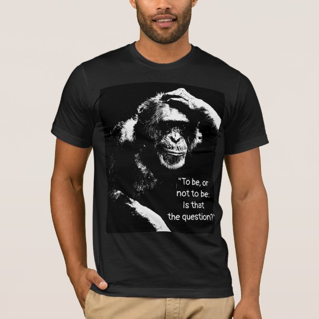 Shakespeare Zitat Pop Kunst Denken Affen Männer T-Shirt (Vorderseite)