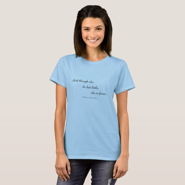 Shakespeare-Zitat "sie ist heftiger" T - Shirt (Vorne ganz)