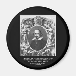 Shakespeare-Zitat ~ Weltweit eine Bühne Magnet